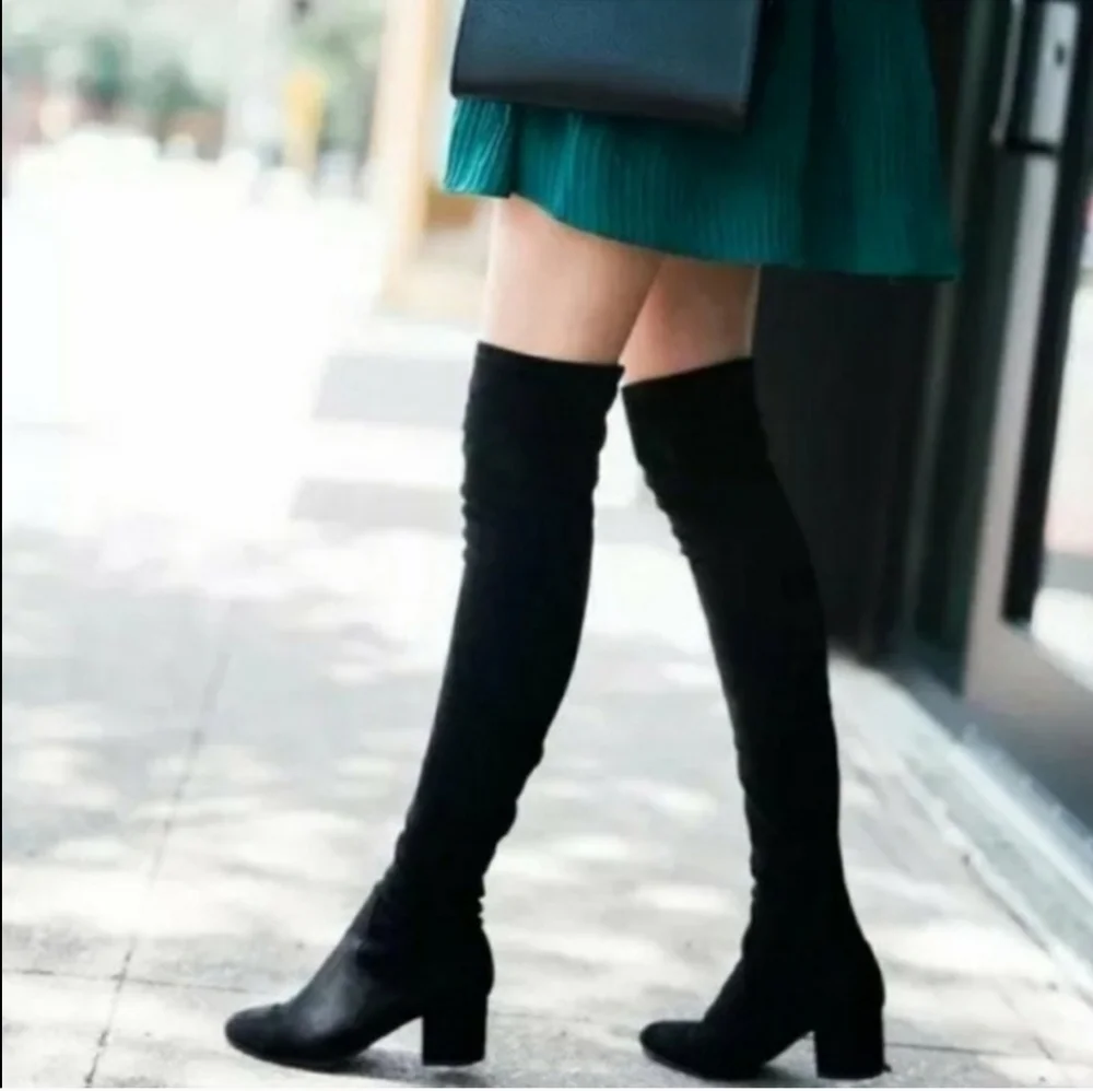 Sexy Fitted Steve Madden Taupe Microsuede OTK Boots